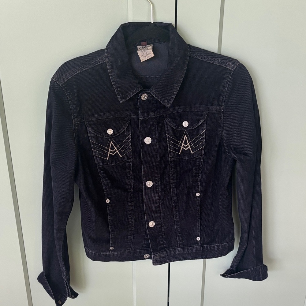 7 for all mankind cordoroy black jacket